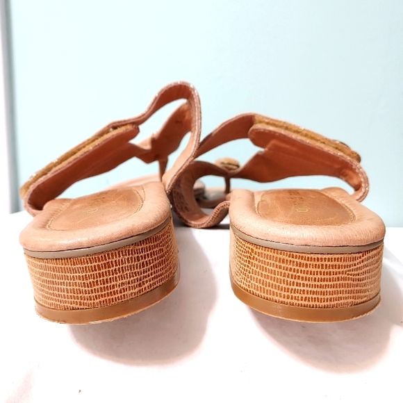 DAVID TATE Leather Flip Flop Sandals - size 8.5WW - Picture 5 of 11